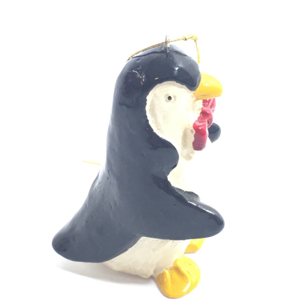 Penguin Christmas Ornament Red Bow Tie 2.5" - Picture 4 of 6